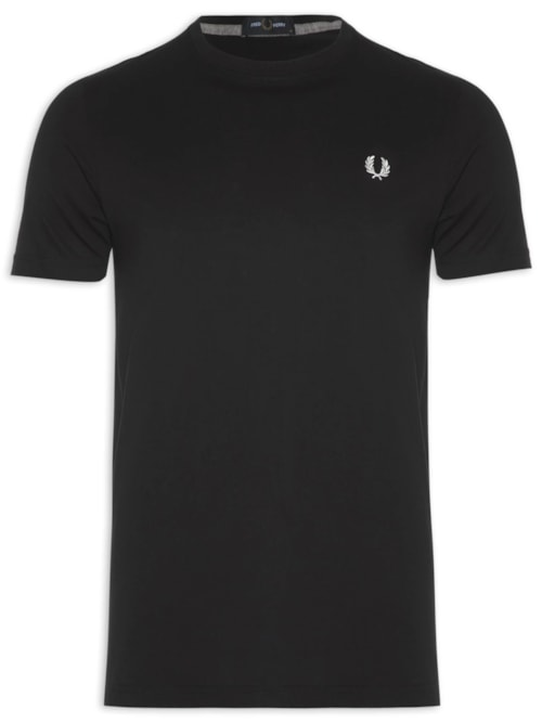 Camiseta Básica Masculina Regular Fit Gola Careca Em Algodão - Preto