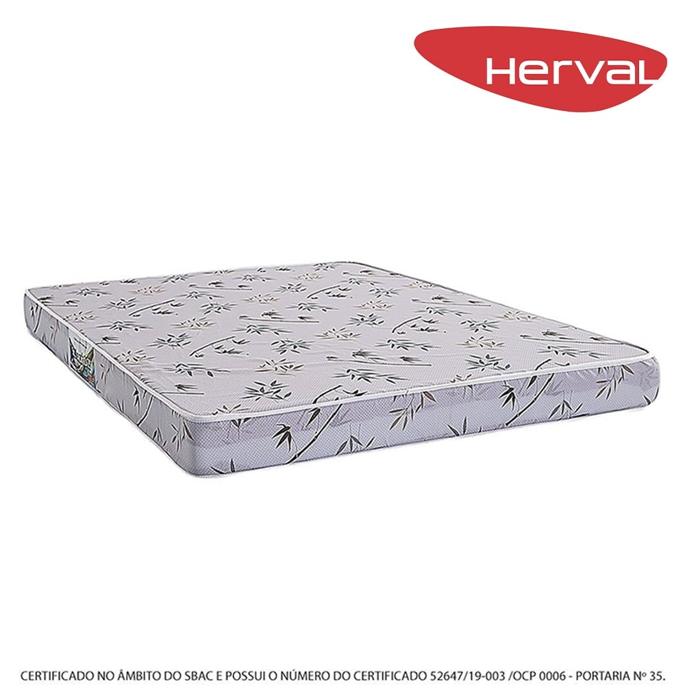 Colchão Viúva Herval Espuma D28 Bordado St. Louis, 14x128x188 cm