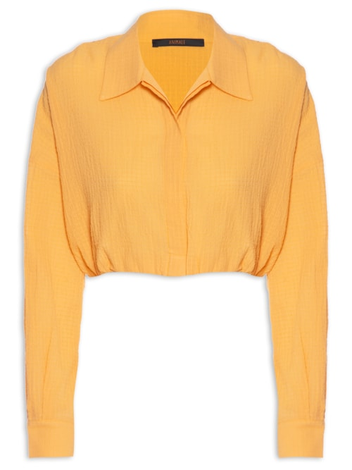 Camisa Feminina Cropped Tunel - Laranja Camisa Feminina Cropped Tunel - Laranja