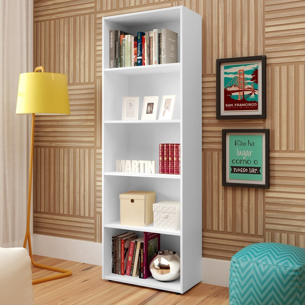 Estante para Livros 5 Prateleiras Artely Multy, Branco