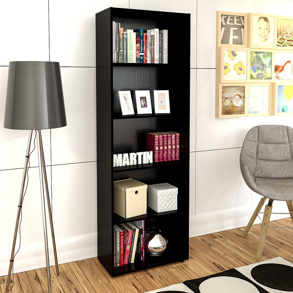 Estante para Livros 5 Prateleiras Artely Multy, Preto