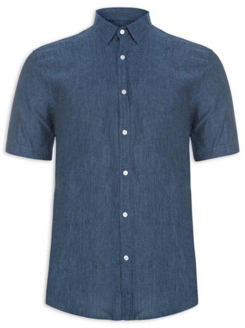 Camisa Masculina Onda - Azul Camisa Masculina Onda - Azul