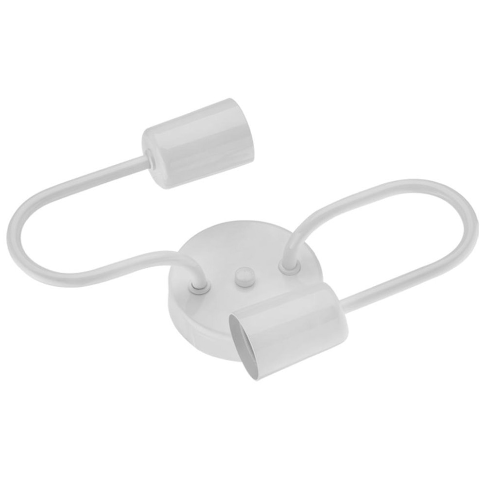 Plafon 2 Lâmpadas 29 cm Dital Panamera 20W, Branco Bivolt Plafon 2 Lâmpadas 29 cm Dital Panamera 20W, Branco Bivolt