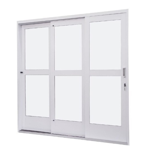 Porta de Correr Ramassol Quality Aço, Abertura à Direita, Branco, 215 x 200 cm Porta de Correr Ramassol Quality Aço, Abertura à Direita, Branco, 215 x 200 cm