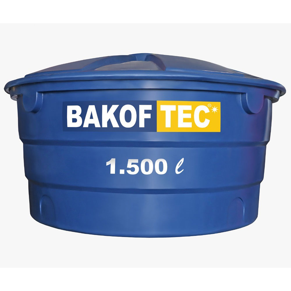 Caixa d'água com Tampa 1.500 Litros Bakof, Polietileno
