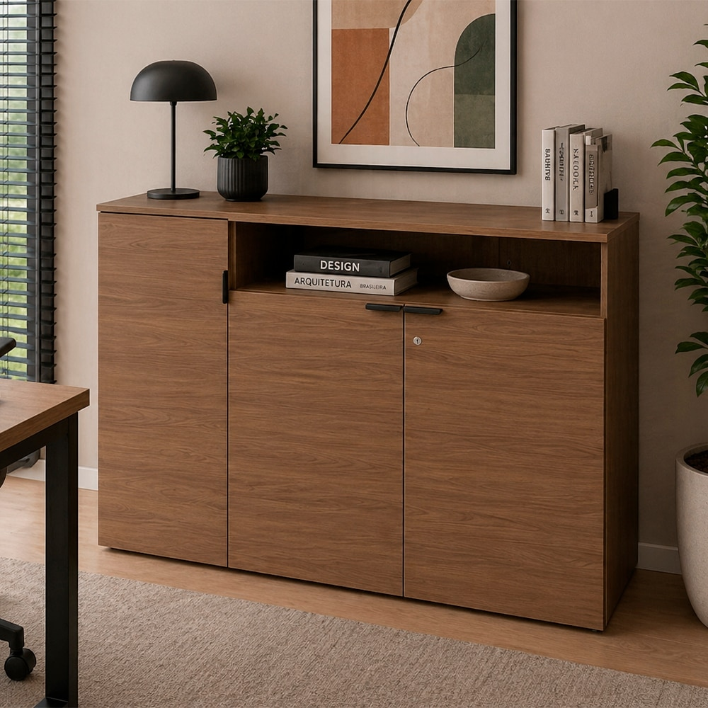 Armário Multiuso Kappesberg Médio 3 Portas Frame Munique