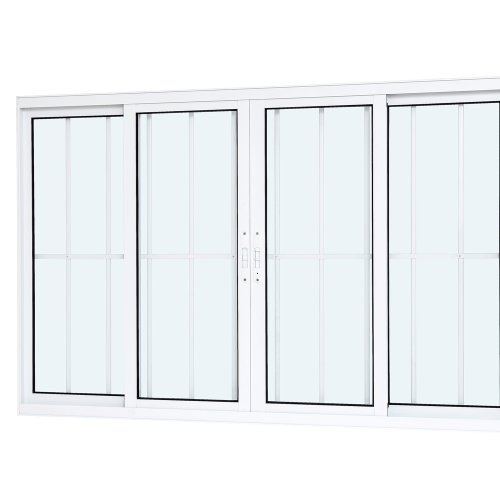 Janela de Correr Vitrô de Alumínio Ramassol Brize com Grade 41115, Branco, 120 x 100 cm Janela de Correr Vitrô de Alumínio Ramassol Brize com Grade 41115, Branco, 120 x 100 cm