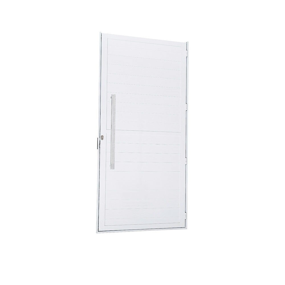 Porta de Alumínio Externa Ramassol Cristal Lambri sem Guarnição, Abertura à Direita, 210 x 100 cm Porta de Alumínio Externa Ramassol Cristal Lambri sem Guarnição, Abertura à Direita, 210 x 100 cm