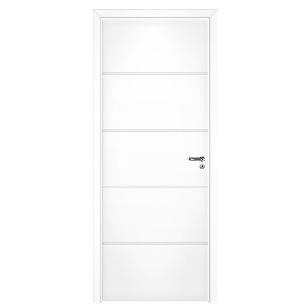 Kit Porta de Madeira Pinhal 15 a 20 cm, Abertura à Esquerda, Branca, 214 x 75 cm Kit Porta de Madeira Pinhal 15 a 20 cm, Abertura à Esquerda, Branca, 214 x 75 cm