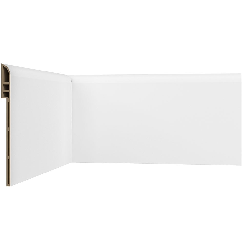 Rodapé de WPC Modaza Boleado Branco 7 x 285 cm Rodapé de WPC Modaza Boleado Branco 7 x 285 cm
