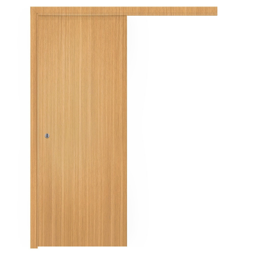 Kit Porta de Correr Interna Pinhal 15 a 20 cm, Freijo Médio, 214 x 75 cm Kit Porta de Correr Interna Pinhal 15 a 20 cm, Freijo Médio, 214 x 75 cm