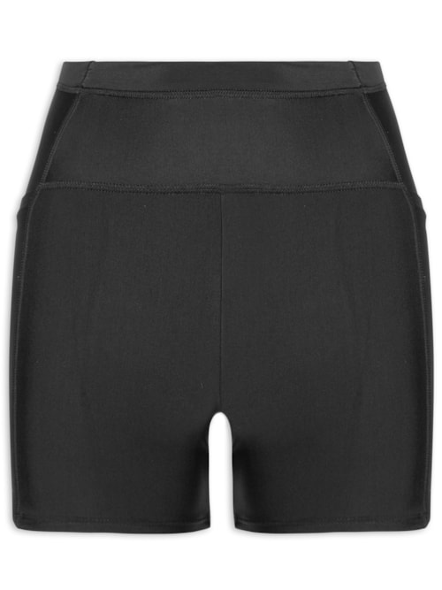 Short Feminino Biker Liso - Preto