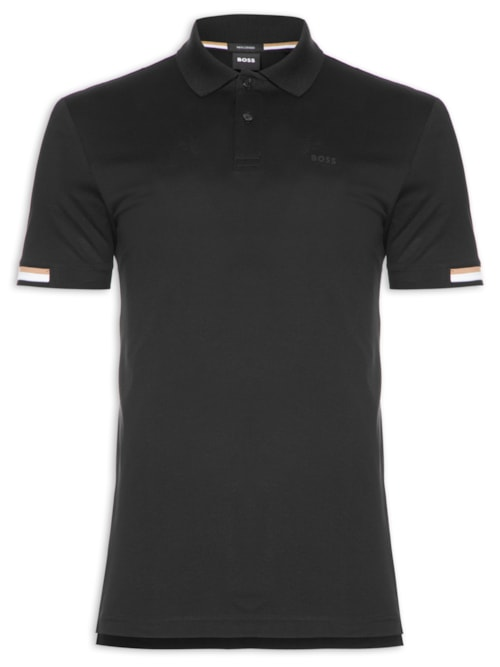 Polo Masculina Manga Curta Parlay 147 - Preto Polo Masculina Manga Curta Parlay 147 - Preto
