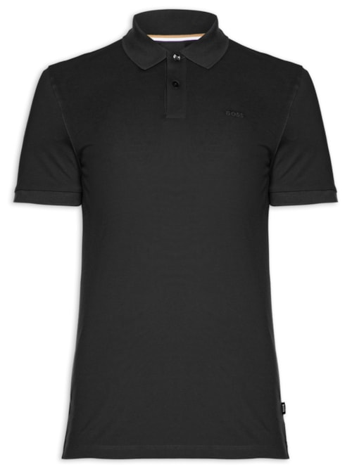 Polo Masculina Manga Curta Logo Bordado Pallas Regular fit - Preto Polo Masculina Manga Curta Logo Bordado Pallas Regular fit - Preto