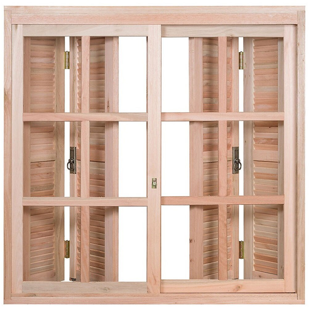 Janela de Madeira Eucalipto Rondosul Veneziana EWK370, 120 x 100 cm Janela de Madeira Eucalipto Rondosul Veneziana EWK370, 120 x 100 cm