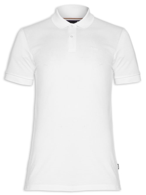 Polo Masculina Manga Curta Logo Bordado Pallas Regular fit - Branco Polo Masculina Manga Curta Logo Bordado Pallas Regular fit - Branco