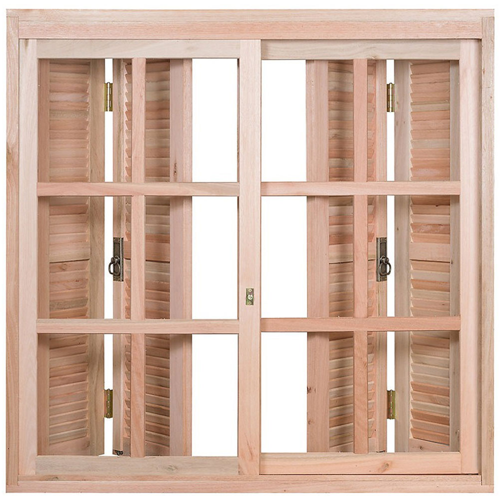 Janela de Madeira Eucalipto Rondosul Veneziana EWK370 Quadriculada, 180 x 120 cm Janela de Madeira Eucalipto Rondosul Veneziana EWK370 Quadriculada, 180 x 120 cm
