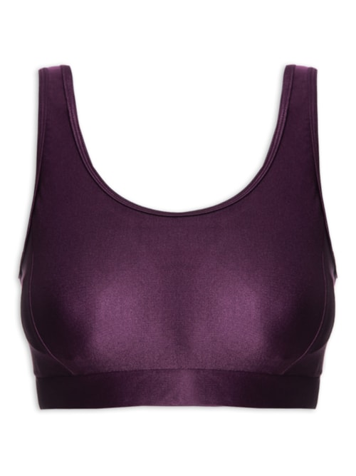 Top Alça Reta Liso - Roxo