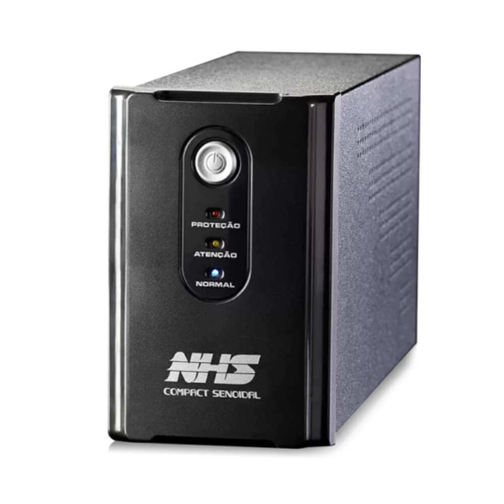 Nobreak NHS Compact Plus Digiseno Senoidal 1000VA E.Bivolt S.120V ou 220V Bateria 3x79h 8 tomadas - 91.A0.010310