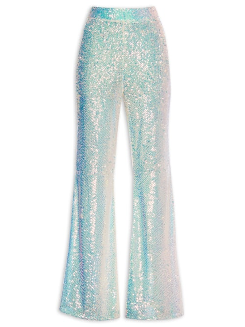 Calça Feminina Paetê Flamingo Florence - Off White