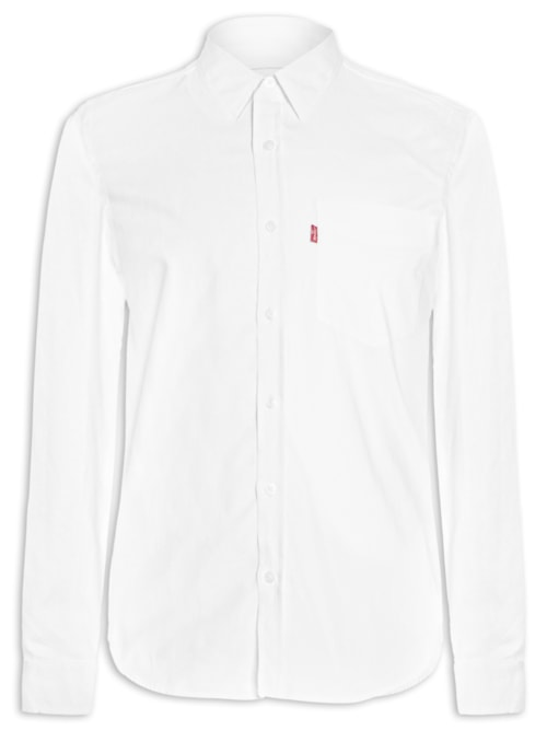 Camisa Masculina Classic Sunset 1 Pocket Standard - Branco