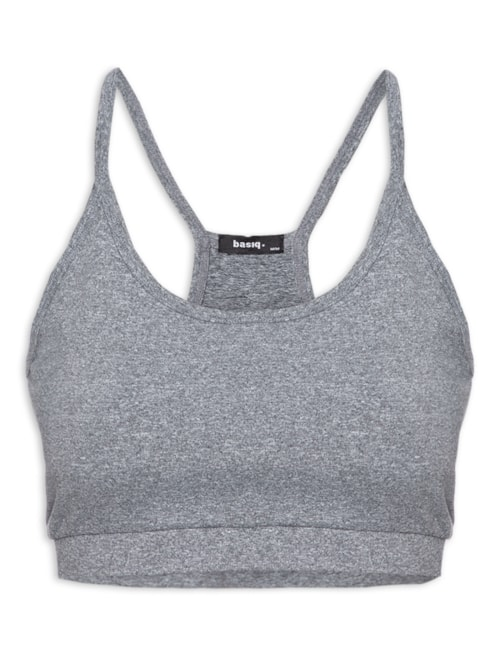 Top Reto Liso - Cinza Top Reto Liso - Cinza