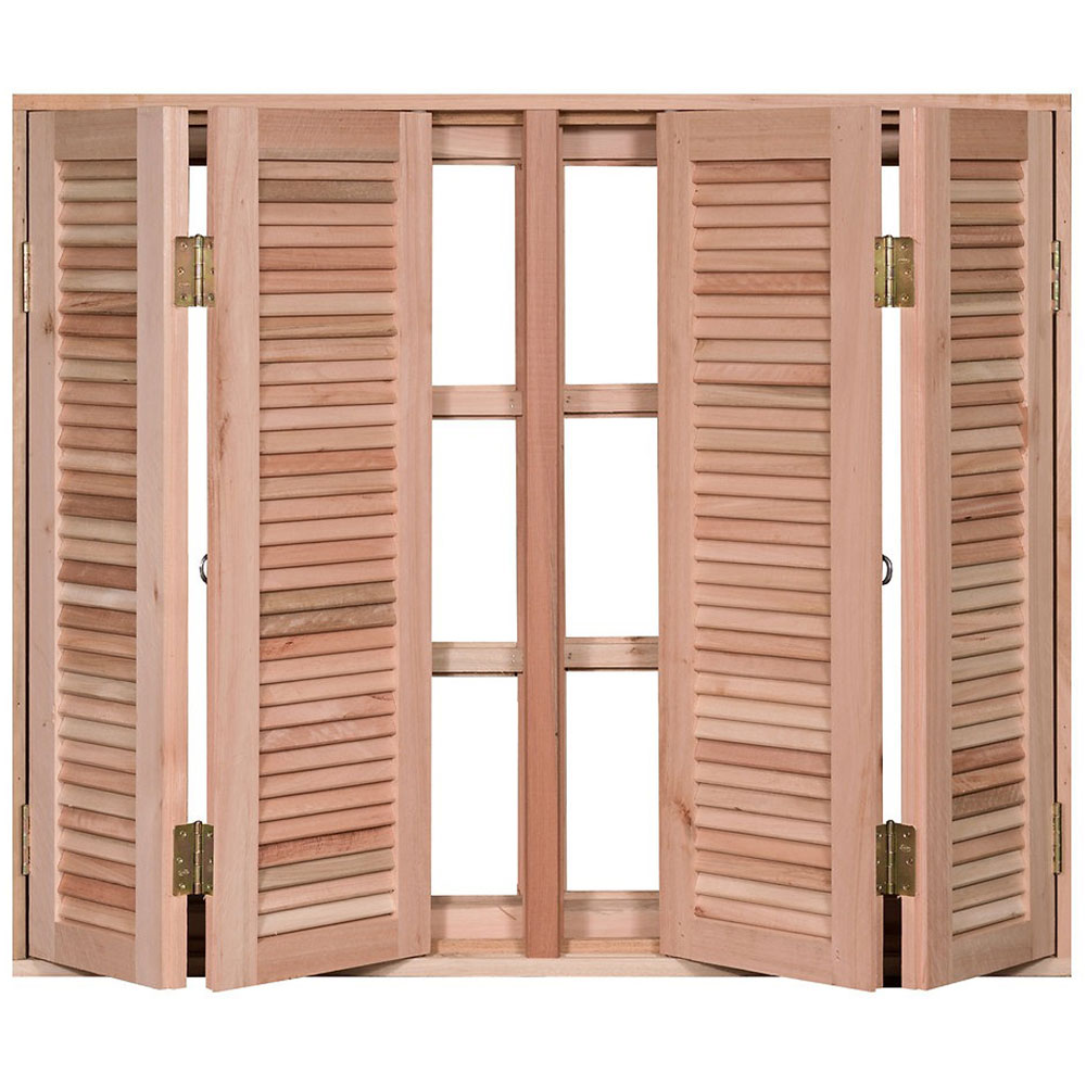 Janela de Madeira Eucalipto Rondosul Veneziana EWK270 120 x 120 cm Janela de Madeira Eucalipto Rondosul Veneziana EWK270 120 x 120 cm