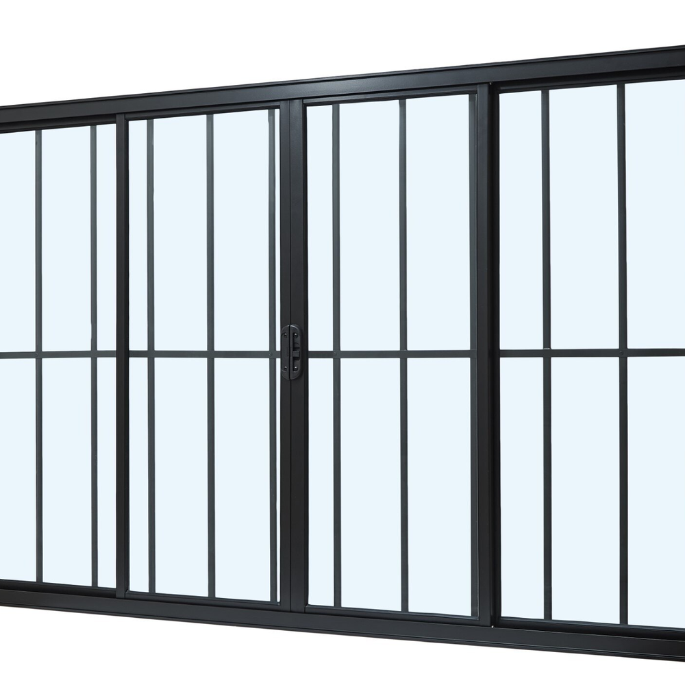 Janela de Alumínio Vitrô Ramassol com grade Ultra 0686 Preto, 150 x 100 cm Janela de Alumínio Vitrô Ramassol com grade Ultra 0686 Preto, 150 x 100 cm