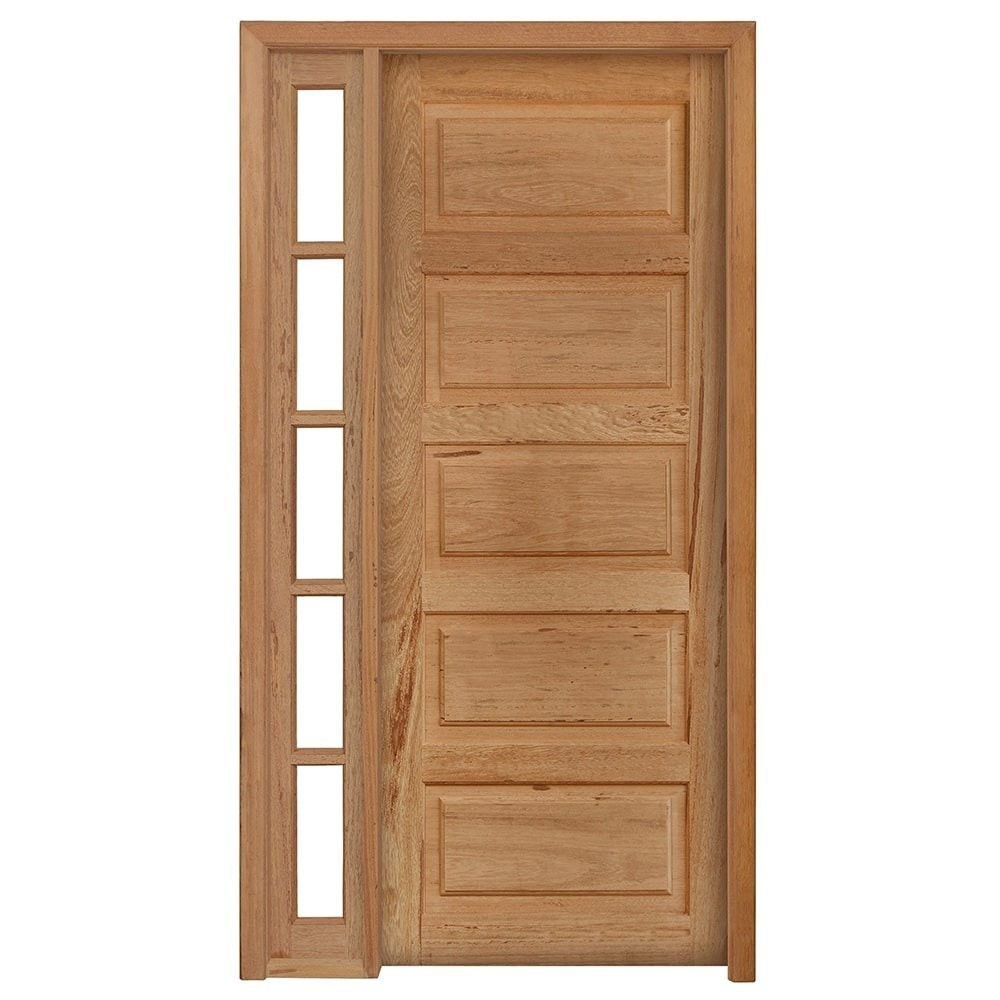 Kit Porta de Madeira Angelim Rondosul P06 Externa, Marco com Vitrô, Abertura à Direita 213x119 cm Kit Porta de Madeira Angelim Rondosul P06 Externa, Marco com Vitrô, Abertura à Direita 213x119 cm
