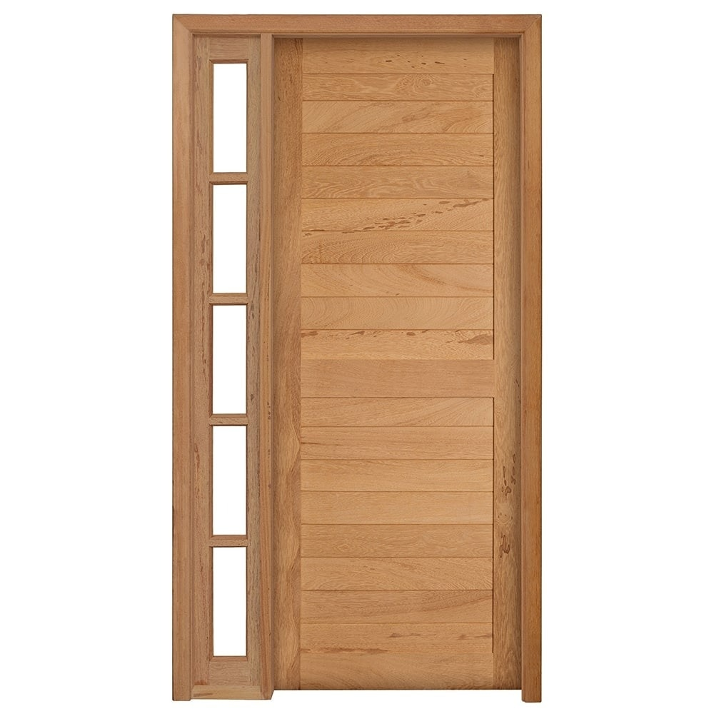 Kit Porta de Madeira Angelim Rondosul, 119 x 2,13 Abertura à Esquerda, P28 Kit Porta de Madeira Angelim Rondosul, 119 x 2,13 Abertura à Esquerda, P28