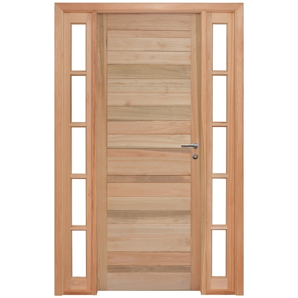 Kit Porta de Madeira Eucalipto Rondosul P28 Externa, Abertura à Esquerda 213x134 cm Kit Porta de Madeira Eucalipto Rondosul P28 Externa, Abertura à Esquerda 213x134 cm