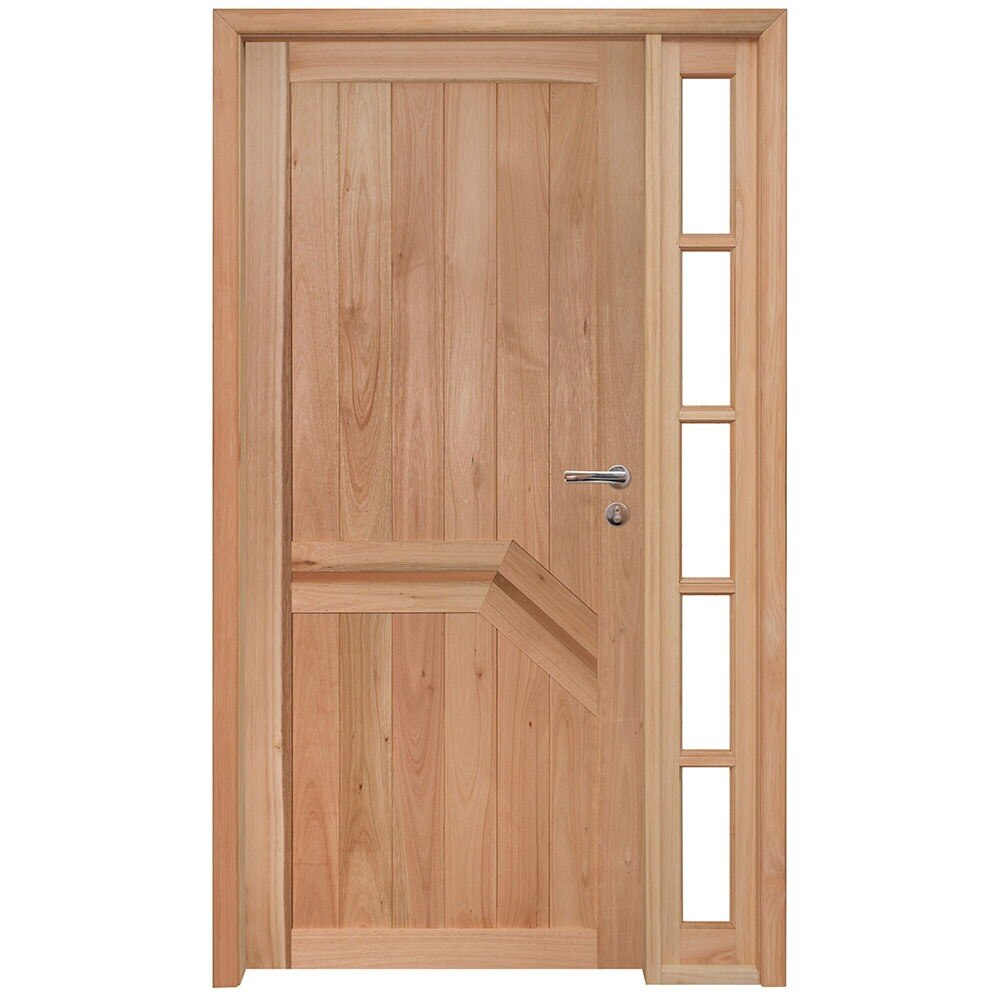 Kit Porta de Madeira Eucalipto Rondosul P13, Abertura à Esquerda 213x119 cm Kit Porta de Madeira Eucalipto Rondosul P13, Abertura à Esquerda 213x119 cm