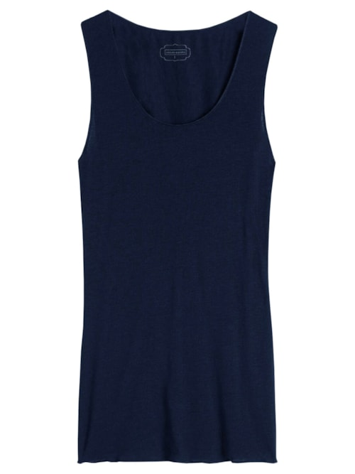 Blusa De Alças Largas Em Modal Cashmere Ultralight - Azul Blusa De Alças Largas Em Modal Cashmere Ultralight - Azul