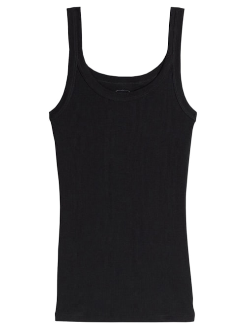 Blusa Regata De Algodão Supima - Preto Blusa Regata De Algodão Supima - Preto