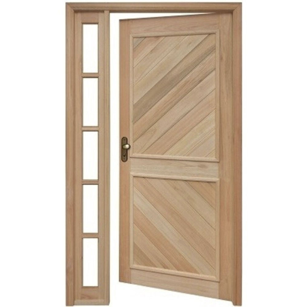 Kit Porta de Madeira Eucalipto Rondosul P12 Externa, Abertura à Direita 213x109 cm Kit Porta de Madeira Eucalipto Rondosul P12 Externa, Abertura à Direita 213x109 cm
