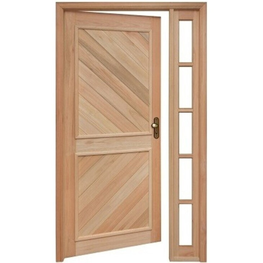 Kit Porta de Madeira Eucalipto Rondosul P12 Externa, Abertura à Esquerda 213x109 cm Kit Porta de Madeira Eucalipto Rondosul P12 Externa, Abertura à Esquerda 213x109 cm