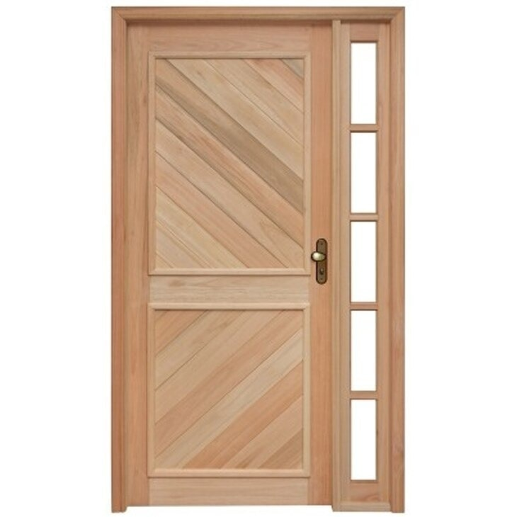 Kit Porta de Madeira Eucalipto Rondosul P12, Abertura à Esquerda 213x119 cm Kit Porta de Madeira Eucalipto Rondosul P12, Abertura à Esquerda 213x119 cm