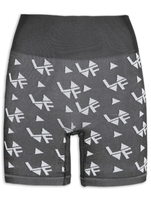 Short Feminino Sem Costura Jacquard - Preto