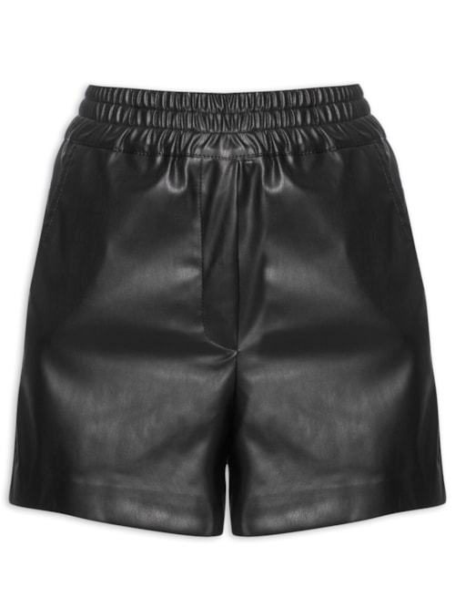 Short Feminino Poliuretano Fabi - Preto