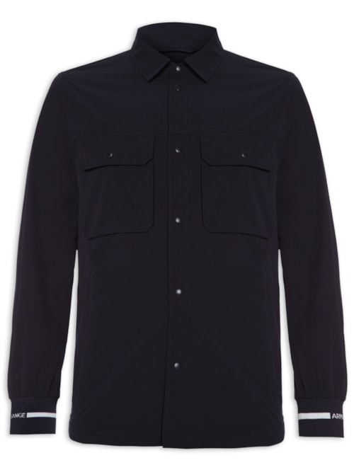 Camisa Masculina Casual Manga Longa - Preto