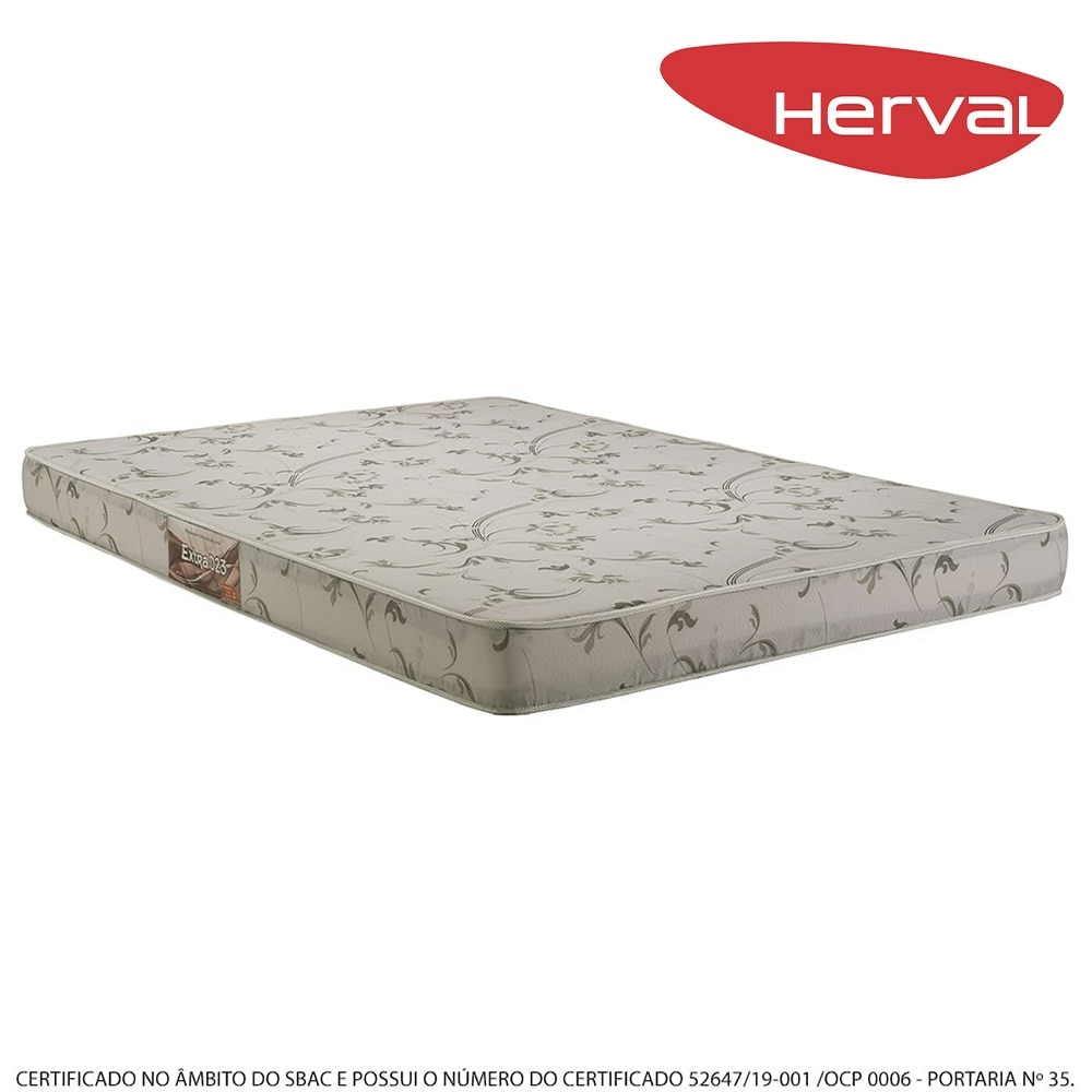 Colchão Espuma D23 Casal Herval Extra, 14x138x188 cm