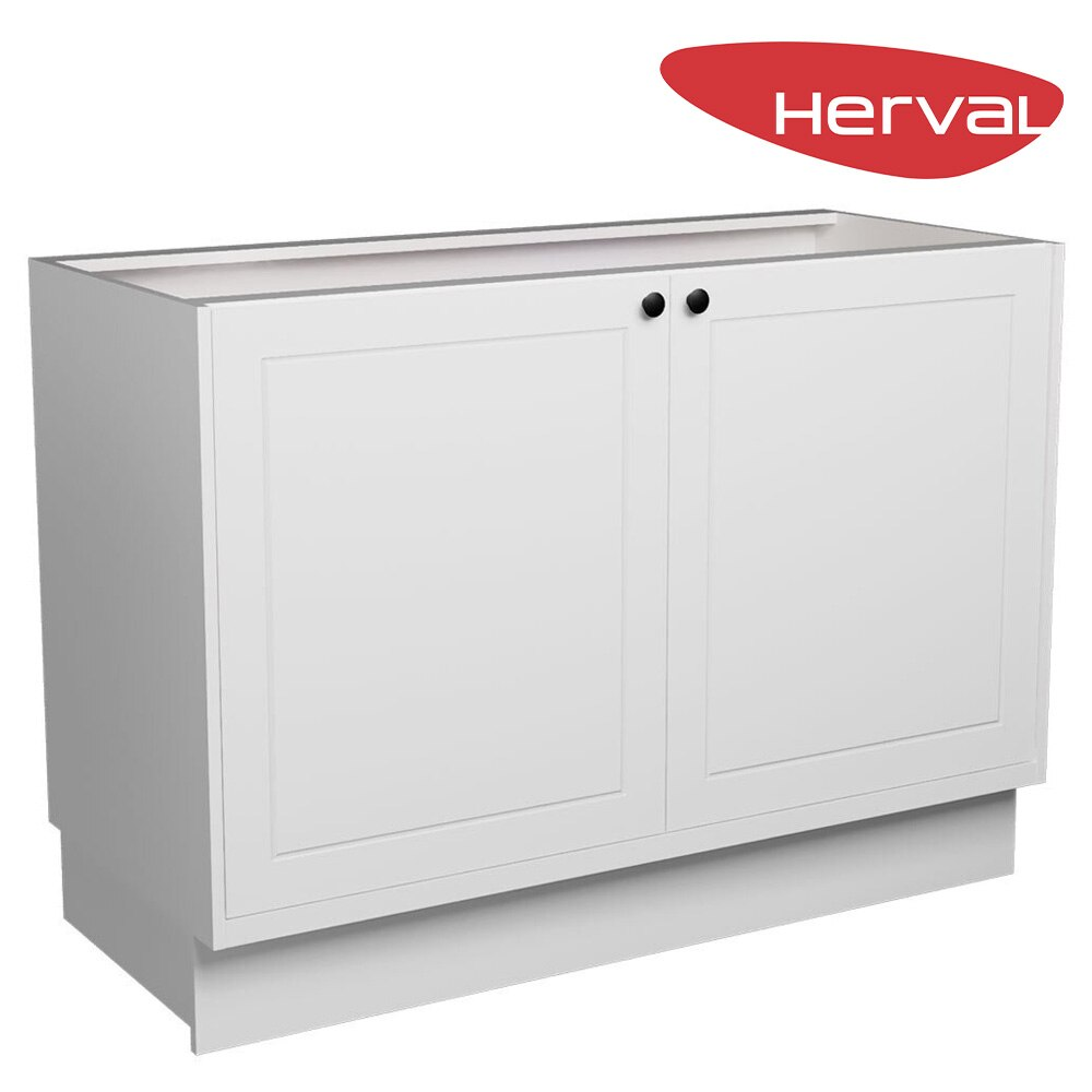 Balcão de Cozinha 2 Portas Herval Liz, Branco 120 cm