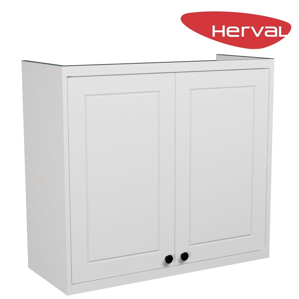 Armário Aéreo de Cozinha 2 Portas Herval Liz, Branco 80 cm
