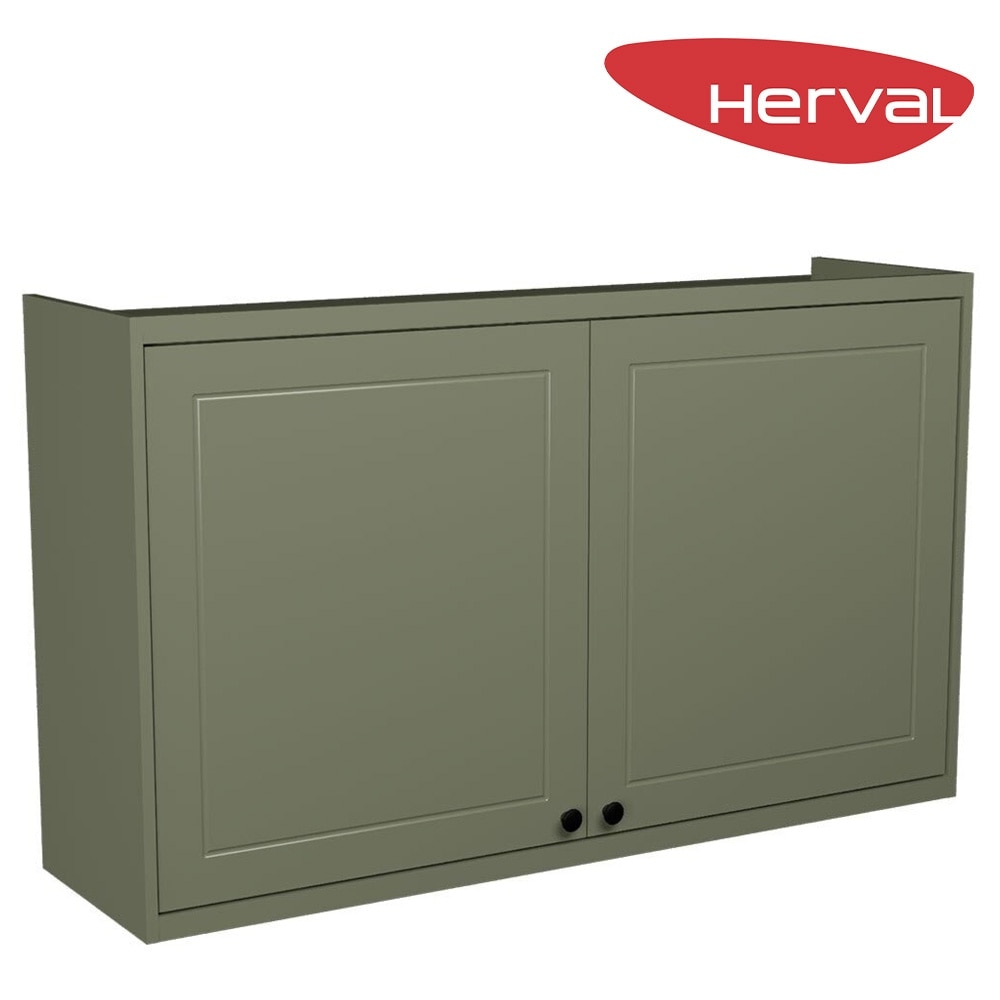 Armário Aéreo de Cozinha 2 Portas Herval Liz, Verde 120 cm