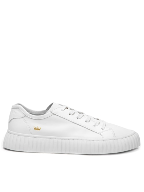 Tênis Feminino Grip Couro Coroa - Branco Tênis Feminino Grip Couro Coroa - Branco