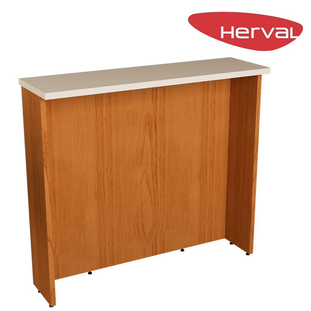 Bancada de Cozinha Herval Roma, Freijó e Branco 120 cm
