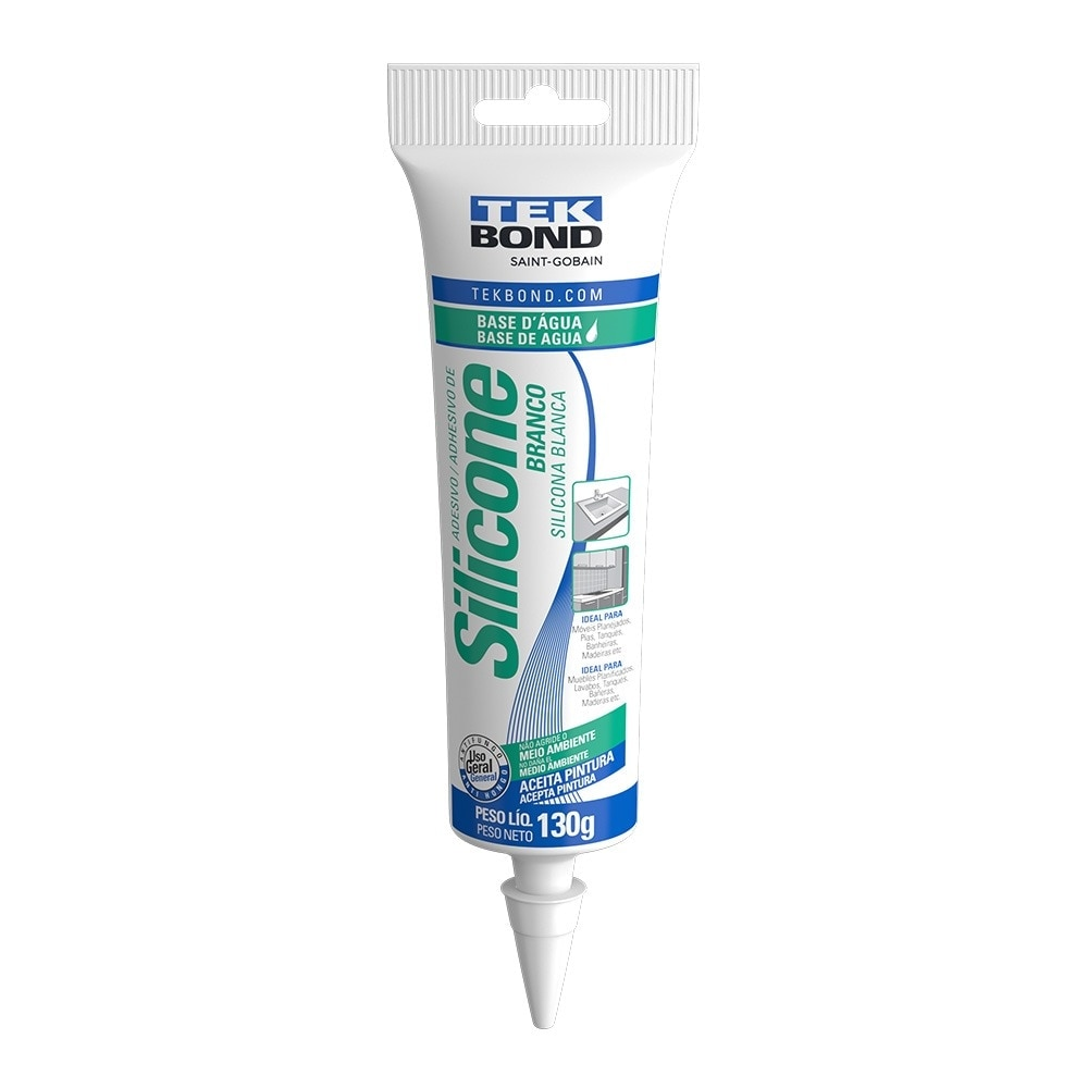 Silicone Tekbond Base de Água Branco, 130 Gramas Silicone Tekbond Base de Água Branco, 130 Gramas