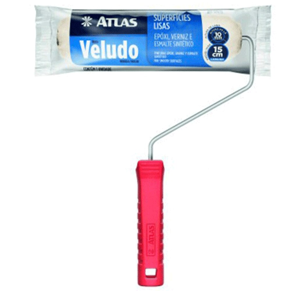 Rolo de Veludo Atlas para Pintura, com Cabo, 15 cm Rolo de Veludo Atlas para Pintura, com Cabo, 15 cm
