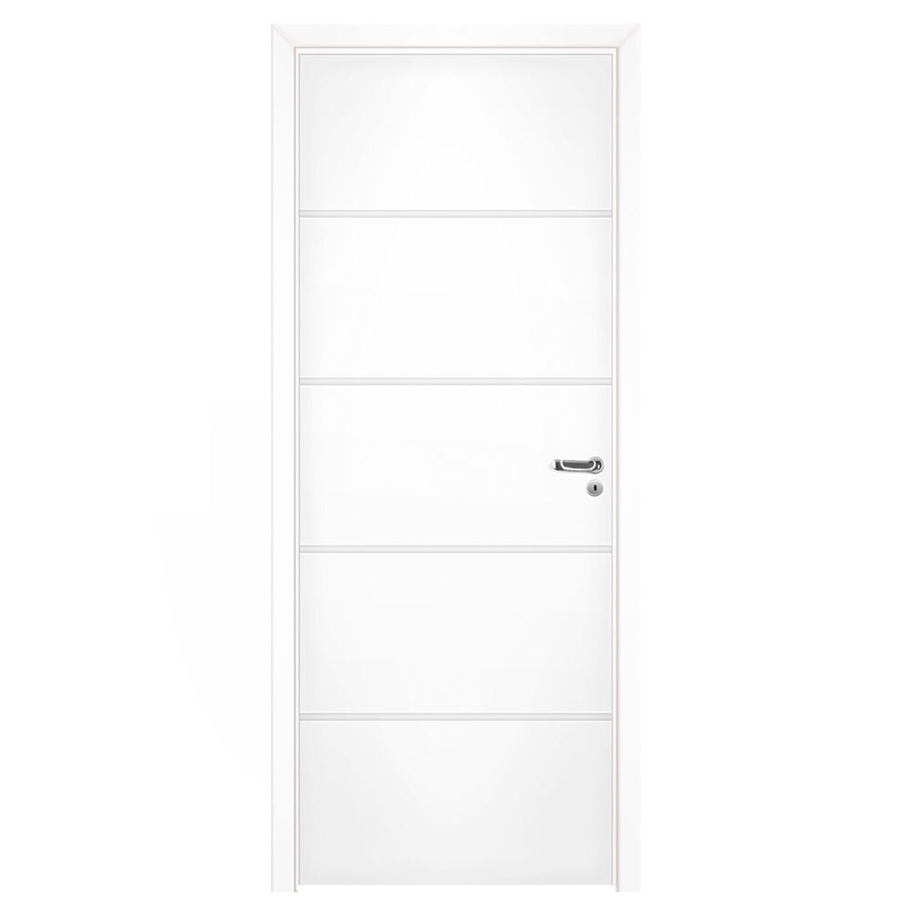 Kit Porta de Madeira Pinhal 15 a 20 cm, Abertura à Esquerda, Branca, 214 x 85 cm Kit Porta de Madeira Pinhal 15 a 20 cm, Abertura à Esquerda, Branca, 214 x 85 cm