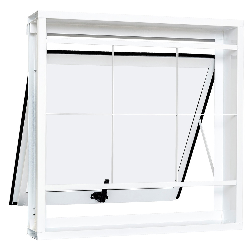 Janela de Aço Maxim-ar Ramassol com grade UnicSol 1018230 Branco, 50 x 50 cm Janela de Aço Maxim-ar Ramassol com grade UnicSol 1018230 Branco, 50 x 50 cm